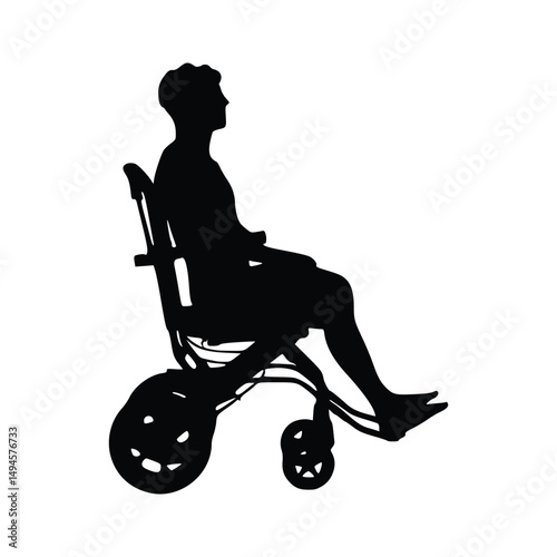 Person in Wheelchair Silhouette