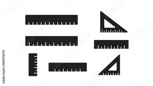 Assorted Ruler Silhouette Set