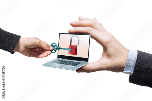Metaphor for hacking personal data on a computer and on a network.
