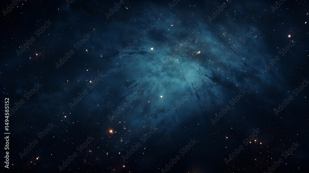 Naklejka premium A minimalist shot of a deep space starfield