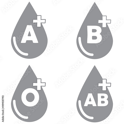 vector illustration of a drop of blood type