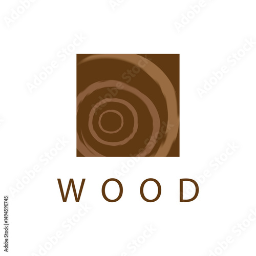 wood logo and symbol vector illustration