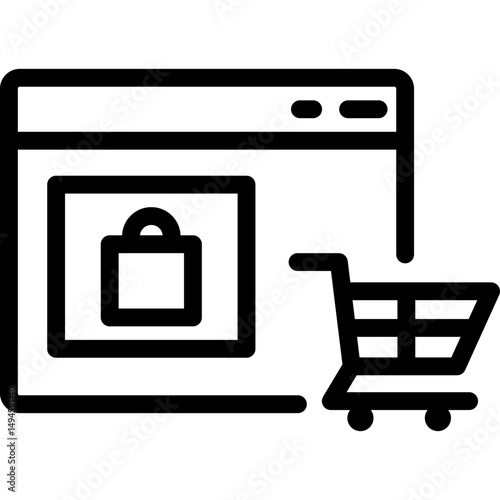 E Commerce Line Icon