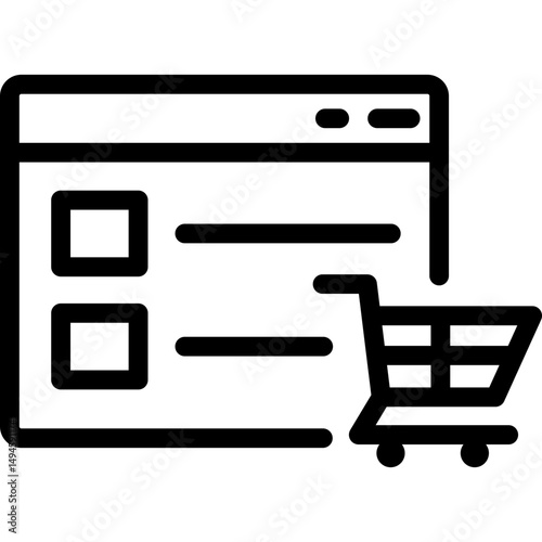 E Commerce Line Icon