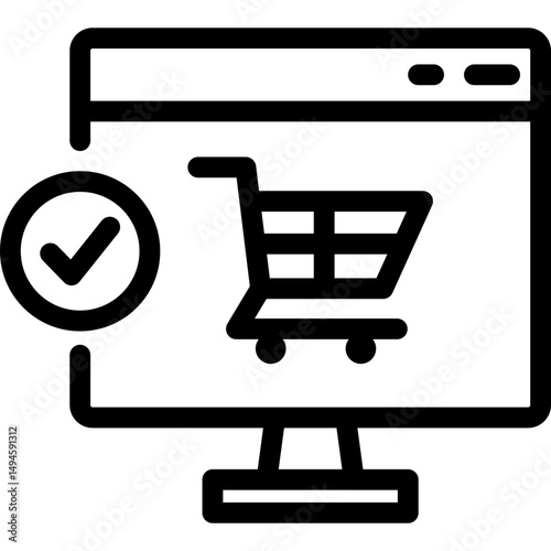 E Commerce Line Icon
