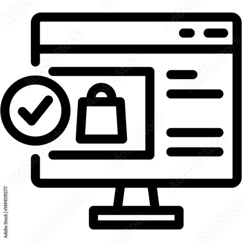 E Commerce Line Icon
