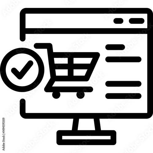 E Commerce Line Icon