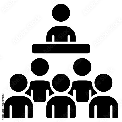 Public Speaking Icon Glyph