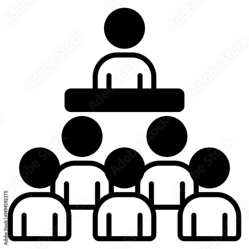 Public Speaking Icon Black