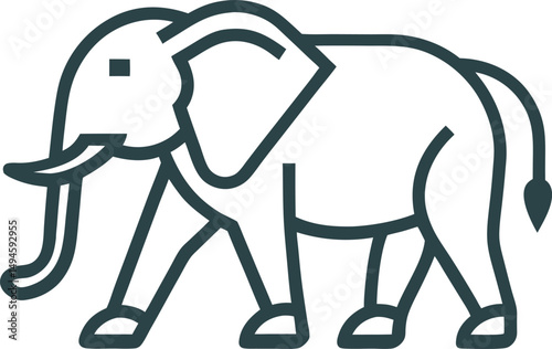 Elephant silhouette, Animal silhouette, Elephant