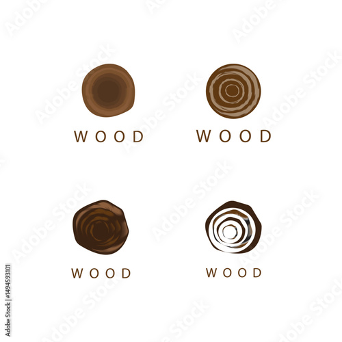 wood logo and symbol vector illustration