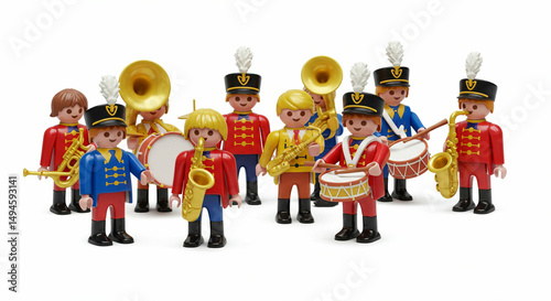 Playmobil bands cheerful miniature parade