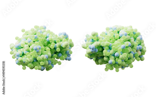 Fototapeta Naklejka Na Ścianę i Meble -  Biological organic protein structure, 3d rendering.