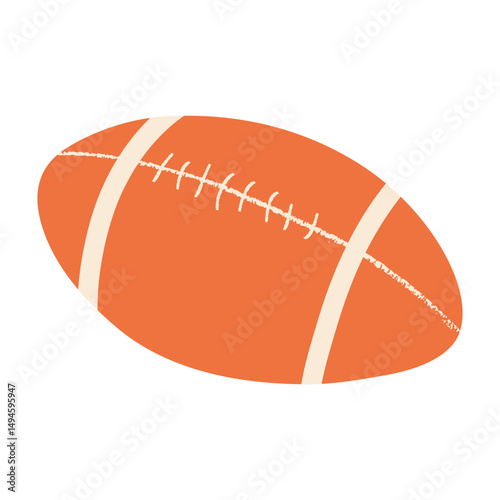 Pet rugby ball element vector design on white background illustration for cliparts, sticker, print, pet shop.