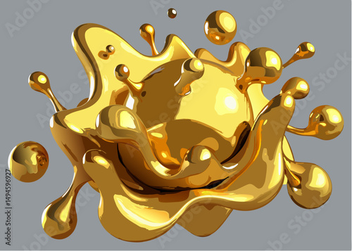 A majestic 3D golden crown, a royal symbol of success and power, perfect for business or art illustrations