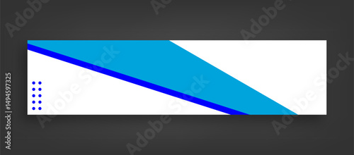Abstract white and blue linkedin banner template