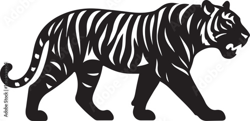 Canvas Print a tiger vector