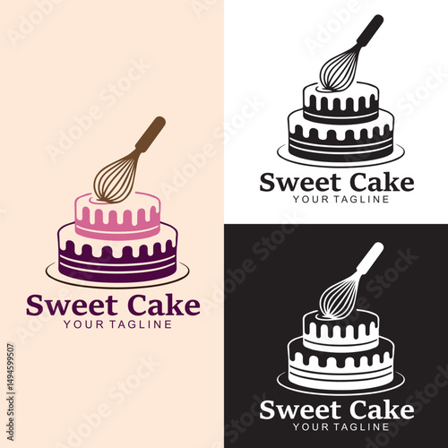 Elegant Cake Logo Design for Bakery Branding