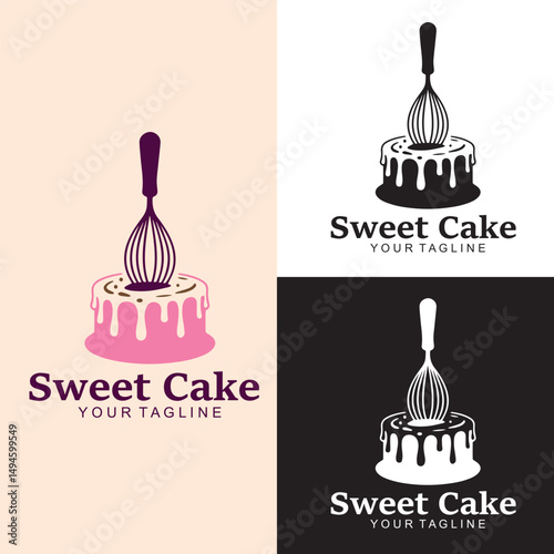 Elegant Cake Logo Design for Bakery Branding