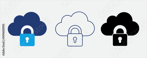 Private cloud icon for secure internal cloud solutions