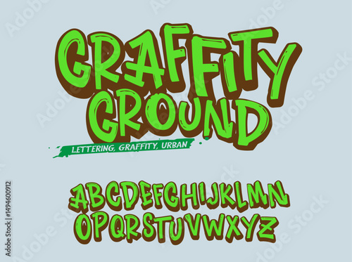 Graffiti Font. vector lettering graffiti alphabet