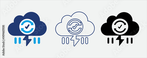 Disaster recovery icon for cloud-based backup solution
