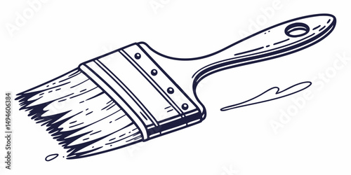 Wall paint brush icon transparent vector isolated 