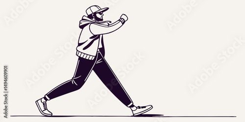 Walk vector icon 