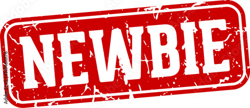 newbie rectangular sign. newbie stamp