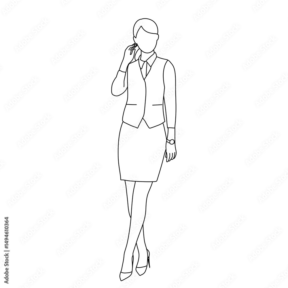 vector illustration of a woman in a white dress vector illustration of a woman in a white dress