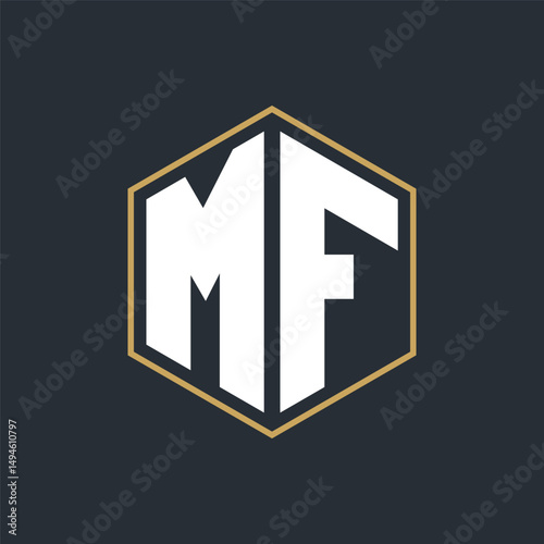 Free Download Modern Luxury Letter Monogram Logo with Polygon Frame Design
 - GFXLoad