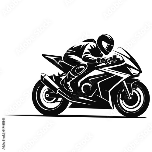 motorcycle on a white background