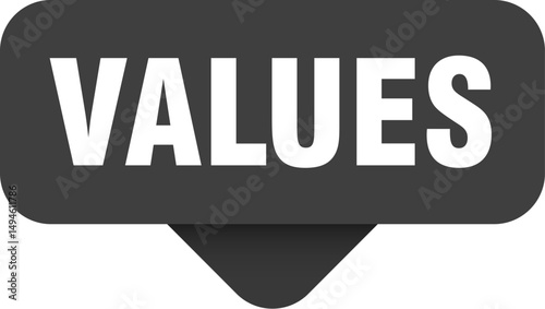 values sticker. values sign on transparent background