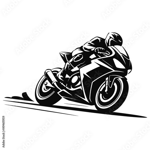 motorcycle on a black background
