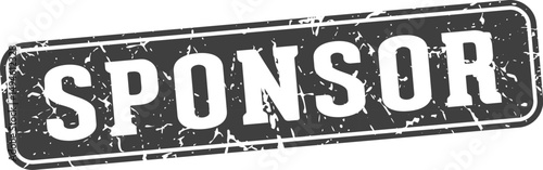 sponsor rectangular sign. sponsor stamp