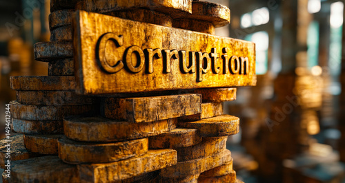 Money Pile Illustrating Corruption and Financial Crimes: Bribery, Theft, Fraud, Extortion, Embezzlement