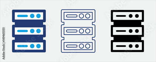 Server icon for hosting and online content delivery