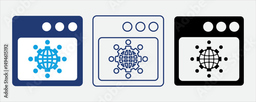 API integration icon for connected web services