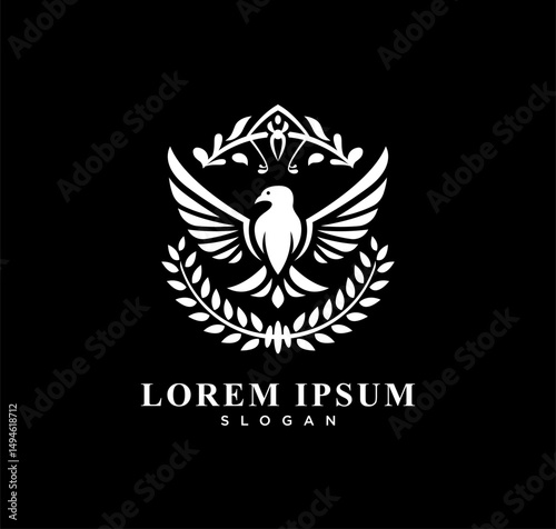 Law Firm logo design with greek pillar icon vector template for business company