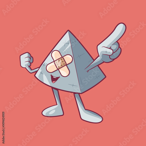 Blind Truth: Illuminati Pyramid with a Hidden Eye vector illustration. Mascot, secret design concept.