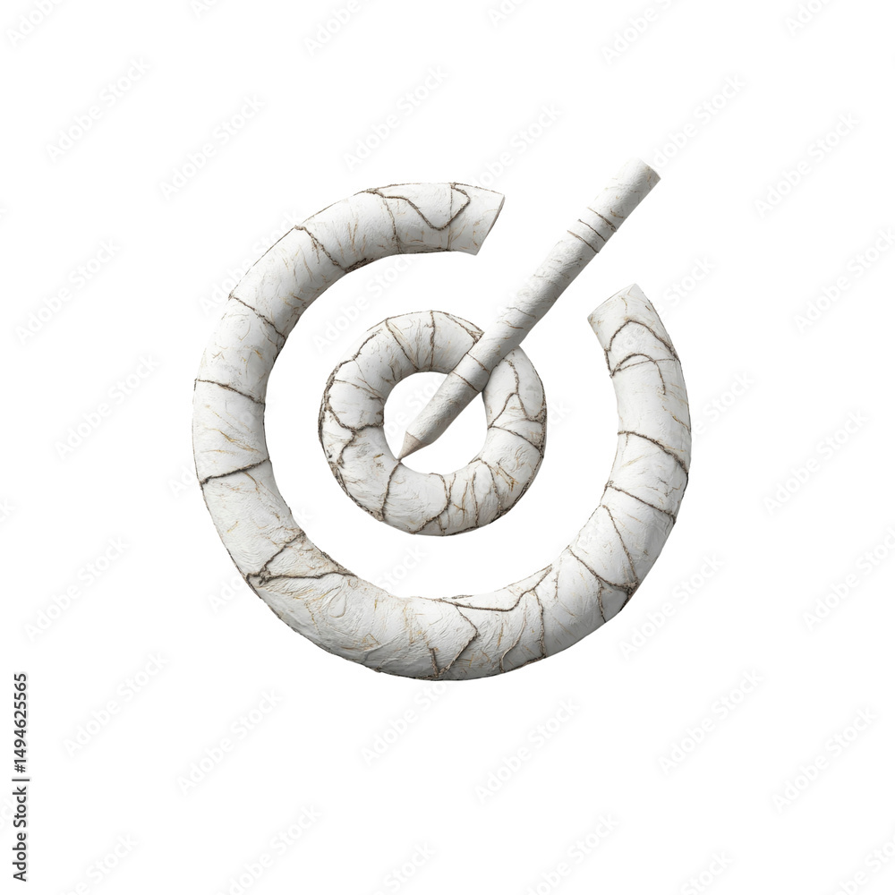 Abstract 3D Render of Target with Pencil - Achieving Goals Concept Abstract 3D Render of Target with Pencil - Achieving Goals Concept