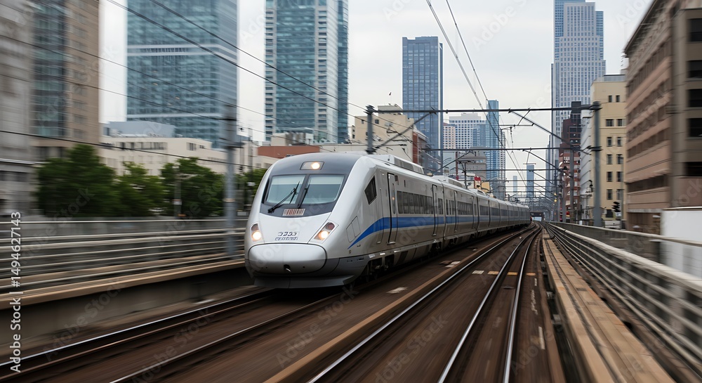 Naklejka premium train in motion