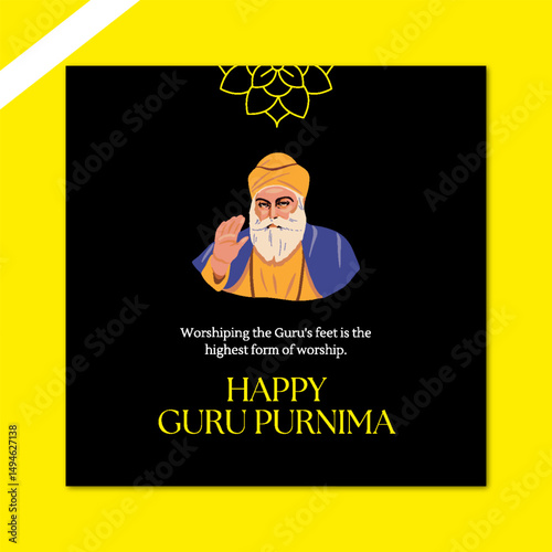Simple Guru Purnima Instagram Post