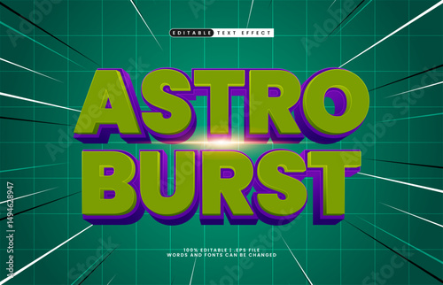 astro burst editable text effect with a cosmic and space text effect