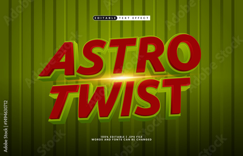 astro twist editable text effect with a cosmic and space text effect