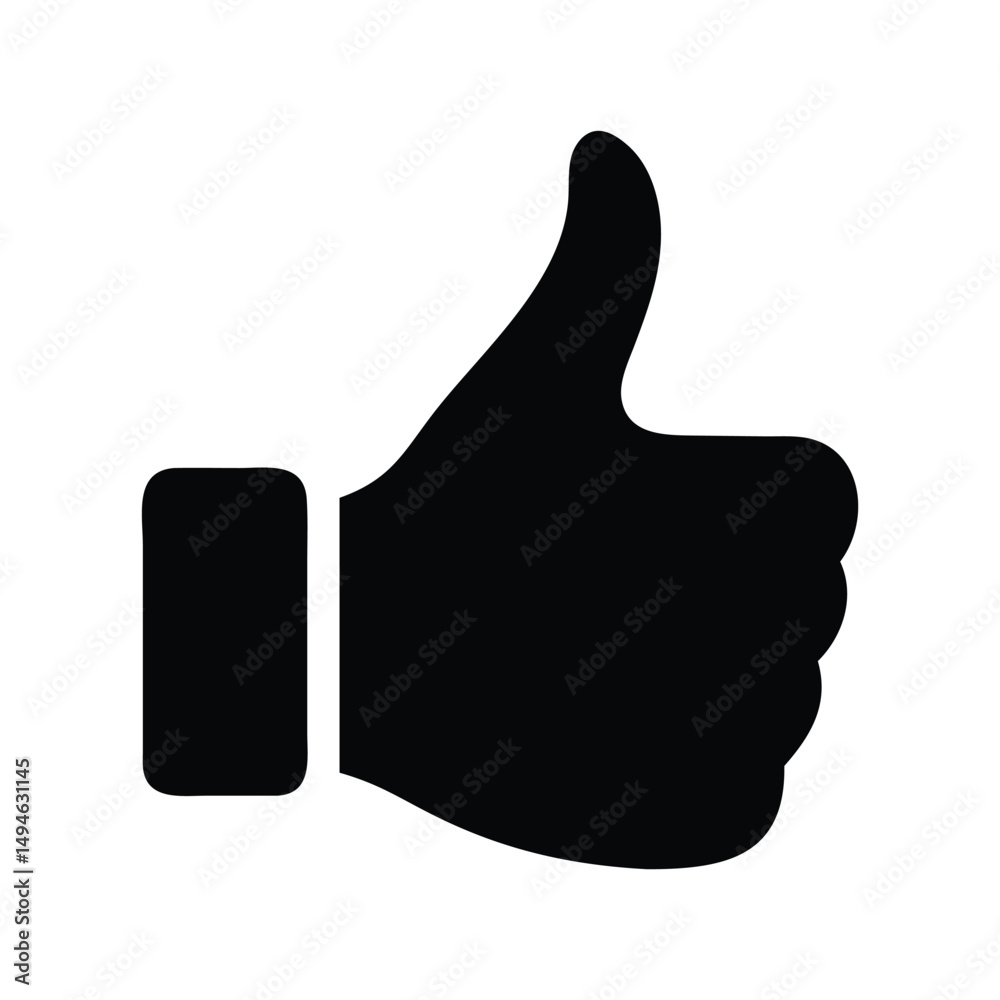 Simple Thumbs Up Icon Vector Graphic Simple Thumbs Up Icon Vector Graphic