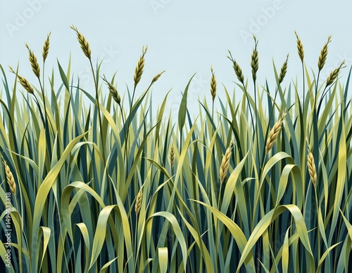 Lush wetland reeds in a vibrant marshland nature landscape serene environment close-up view botanical beauty
