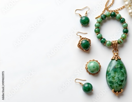 Exquisite jade jewelry collection artisan studio product showcase elegant setting close-up timeless beauty