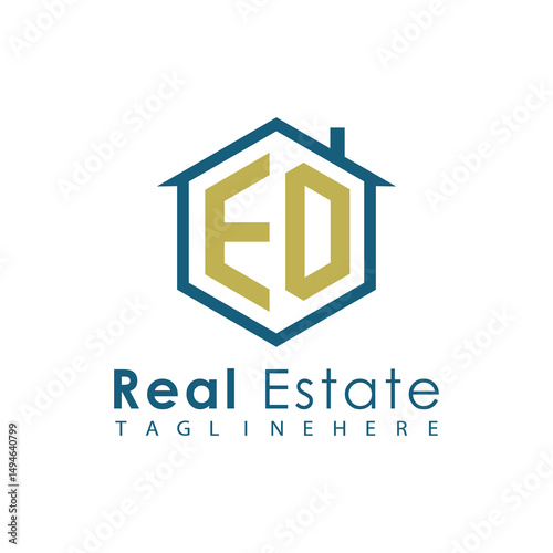 Modern Real Estate Logo – House, Apartment, Building, Architecture, Construction, Property Investment, Corporate Branding Design
