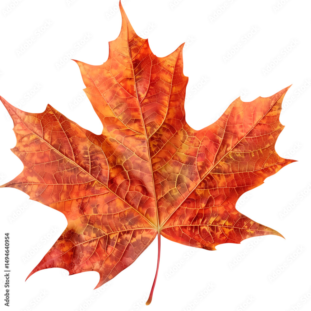 Red autumn maple leaf isolated on white background colorful fall foliage seasonal nature Red autumn maple leaf isolated on white background colorful fall foliage seasonal nature